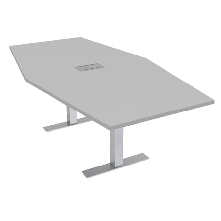 Skutchi Designs 45.25 in W, 71.5 in L, 29 in H, Engineered Wood Top, Grey HAR-HEX.IR-46x72-T-ELEC-XD01